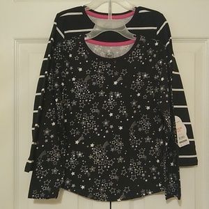 Great for layering 2Pack Black & White Long Sleeves Tops